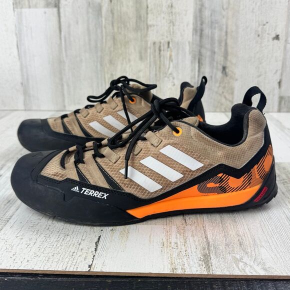 Adidas Terrex Swift Solo 2 Approach Hiking Shoes Men's 11 Beige Orange - Picture 4 of 10